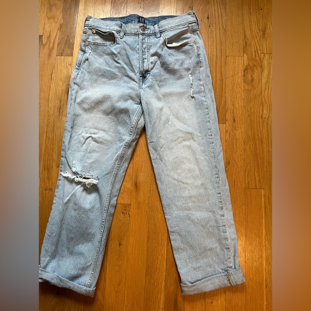 Women's Light Blue Distressed Gap Jeans